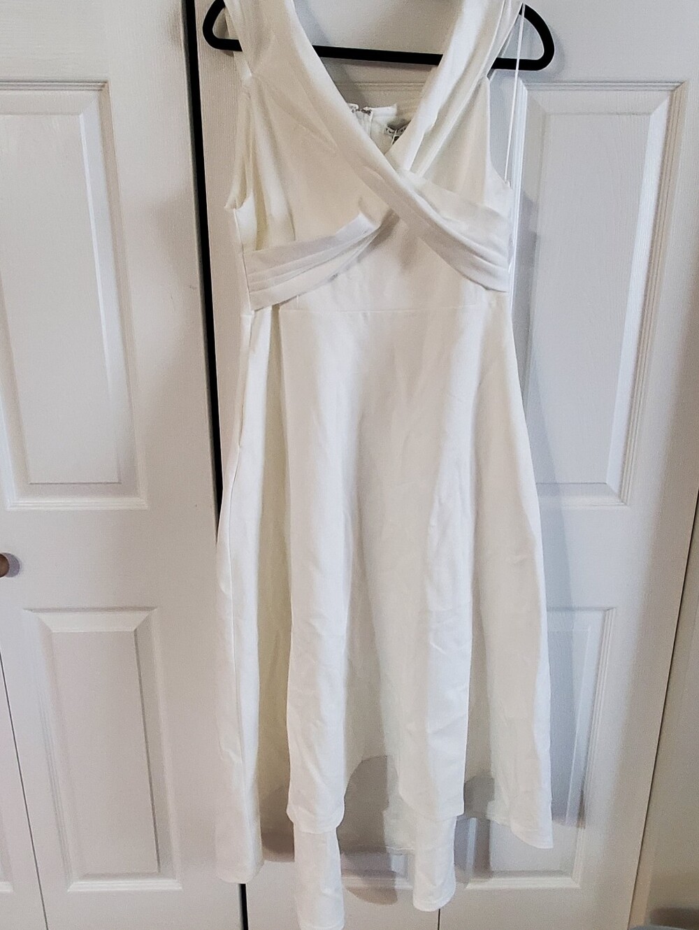 TWO SISTERS THE LABEL SZ 12 NWT WHITE A LINE ELEGANT WEDDING MIDI DRESS.